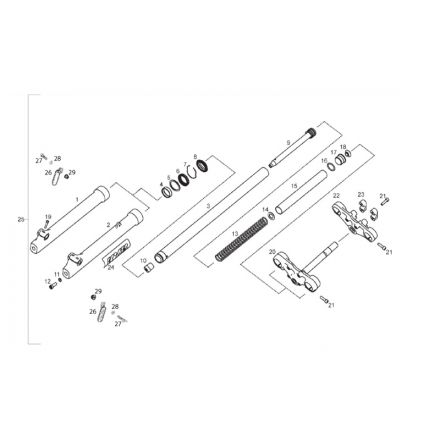 Aprilia - RX/SX 50 11-17 - Kyb framdemper