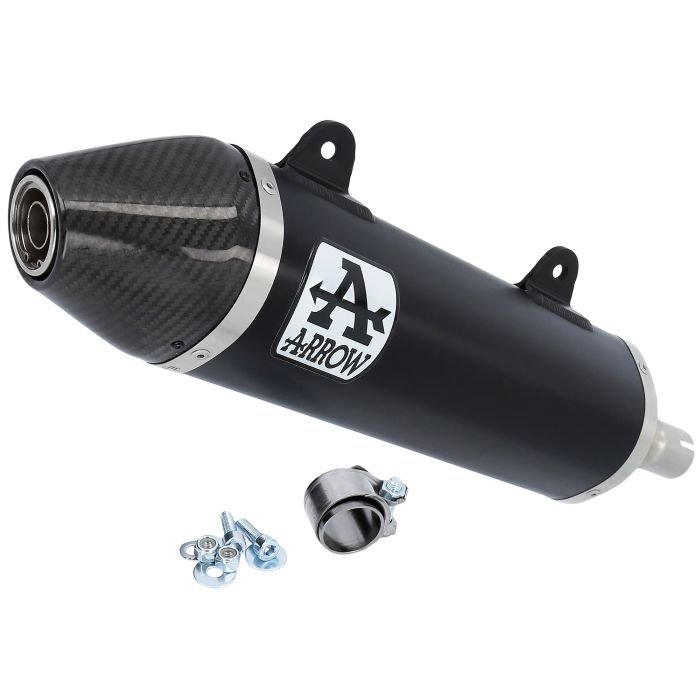 Arrow - Thunder Slip-On - Black/Carb - Aprilia RX125/SX125 (2018-2020)