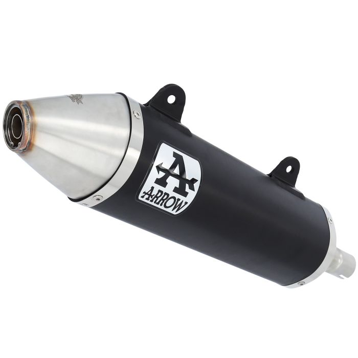 Arrow - Thunder Slip-On - Black/Alu - Aprilia RX125/SX125 (2018-2020)