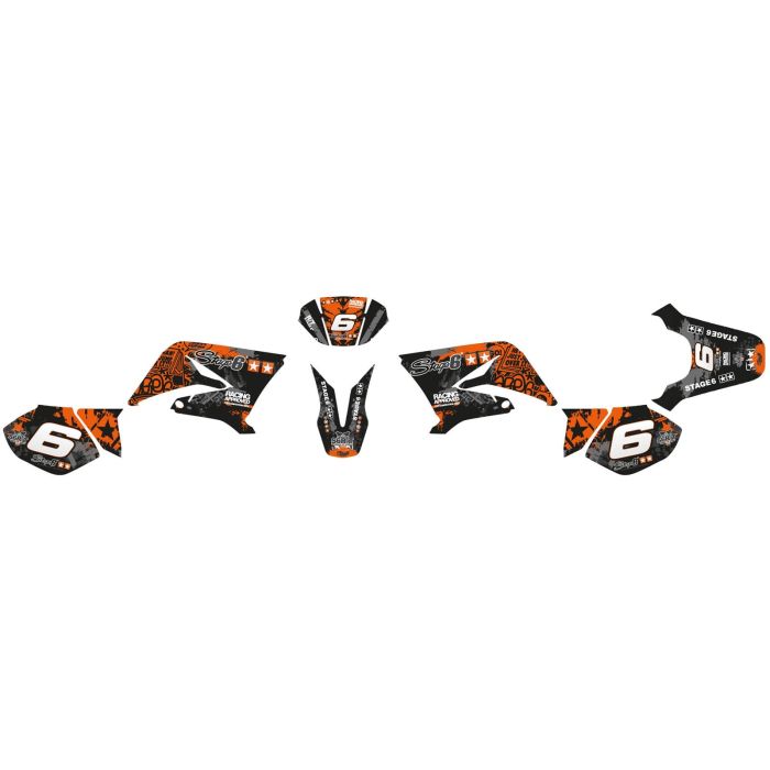 Stage6 - Dekalsett Yamaha DT 50 - Orange/Sort