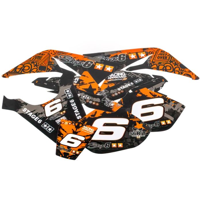 Stage6 - Dekalsett Yamaha DT 50 - Orange/Sort