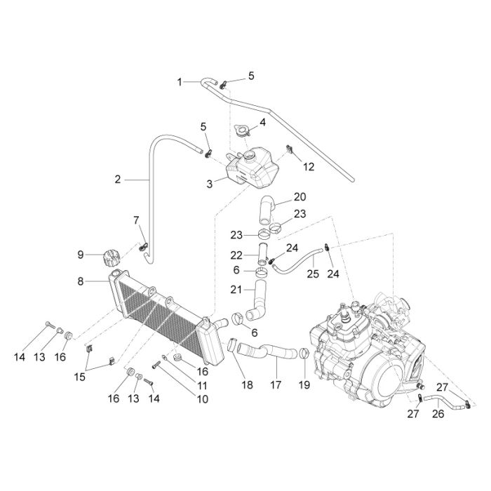 Aprilia - RS4 50 - Radiator