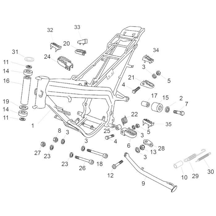 Aprilia - SX 50 12-17 - Ramme