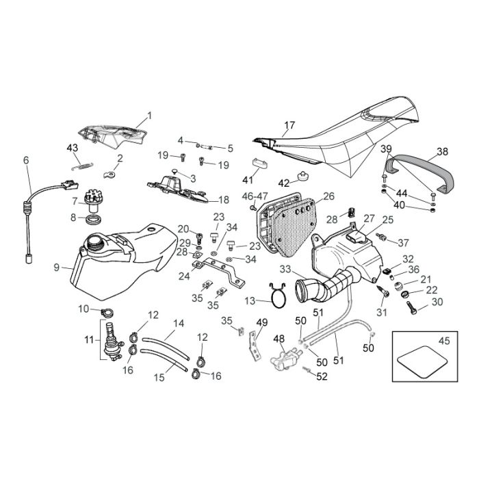 Aprilia - RX/SX 50 12-17 - Bensintank