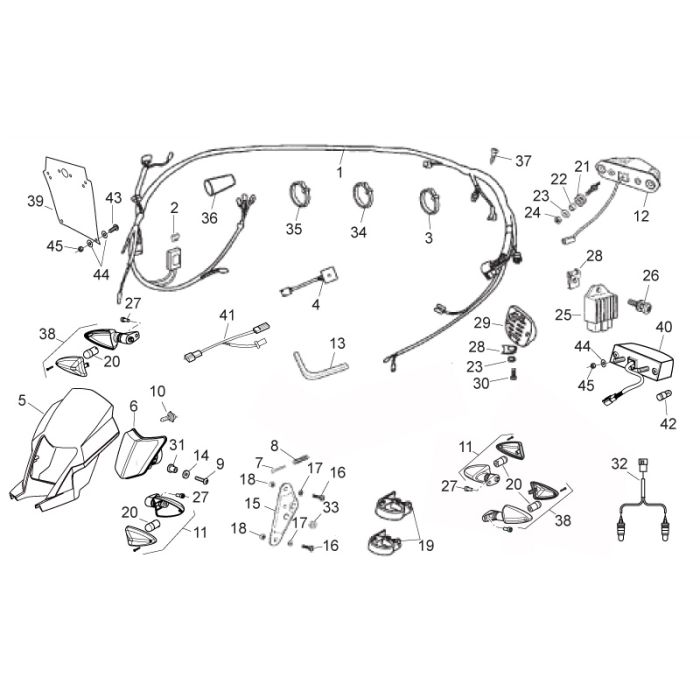Aprilia - RX/SX 50 12-17 - Lys