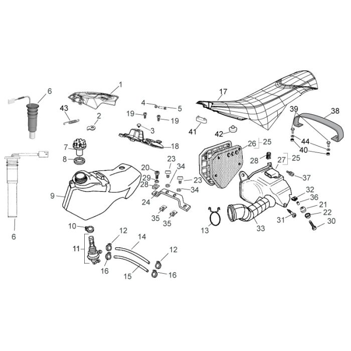 Aprilia - RX/SX 50 06-11 - Bensintank