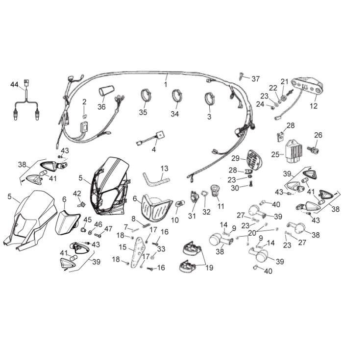 Aprilia - RX/SX 50 06-10 - Lys