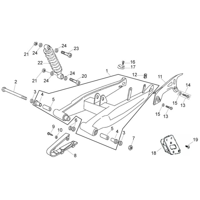 Aprilia - RX/SX 50 11 - Svingarm