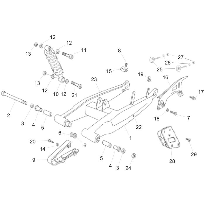 Derbi - DRD/X-Treme50 14-17 - Svingarm