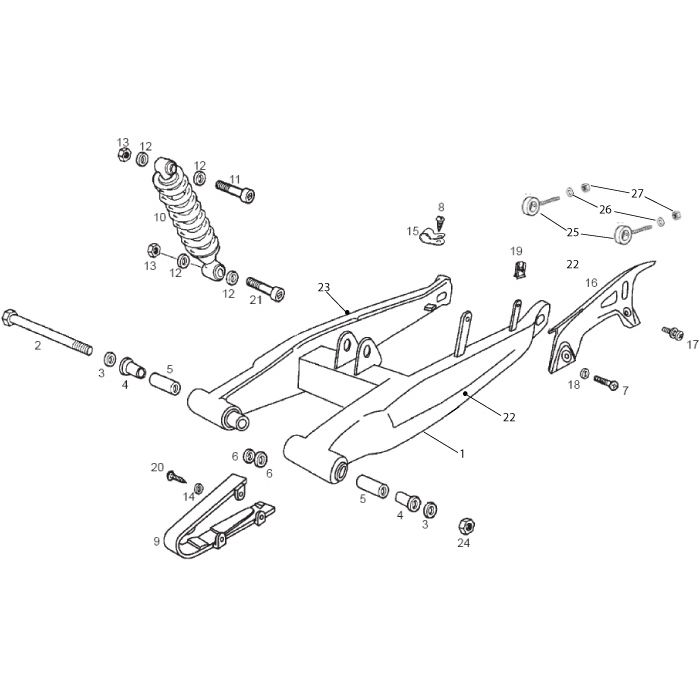 Derbi - DRD/X-Treme50 11-13 - Svingarm