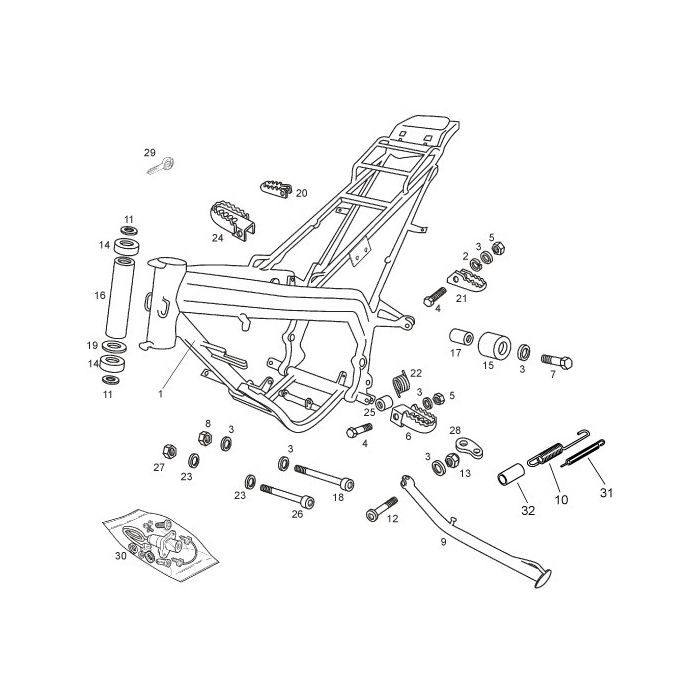 Derbi - DRD/X-Treme50R 14-17 - Ramme