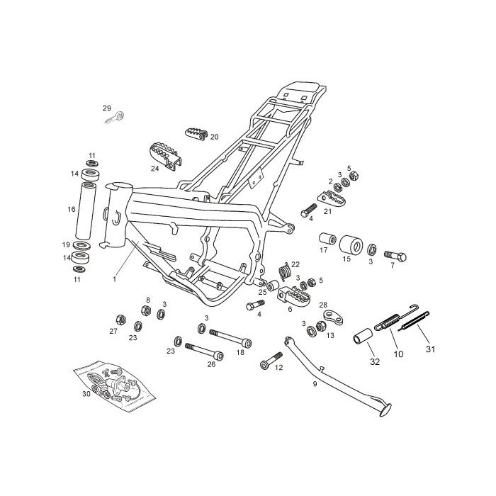 Derbi - DRD/X-Treme50R 11-13 - Ramme