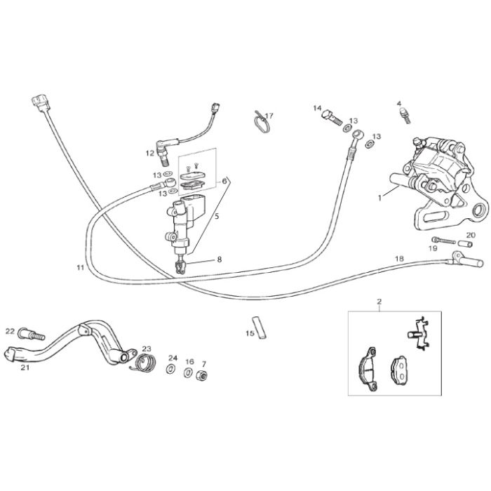 Derbi - DRD/X-Treme50R 11-13 - Bakbrems