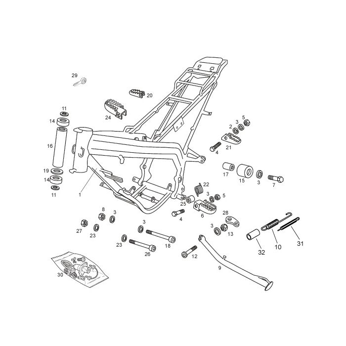 Gilera - SMT 50 11-17 - Ramme