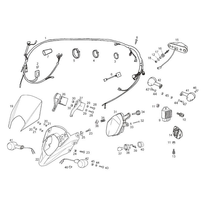 Gilera - SMT 50 11-17 - Lys