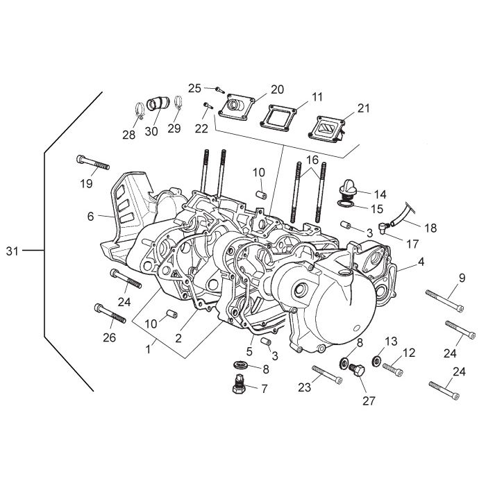 Derbi/Piaggio - Motorblokk - Aprilia