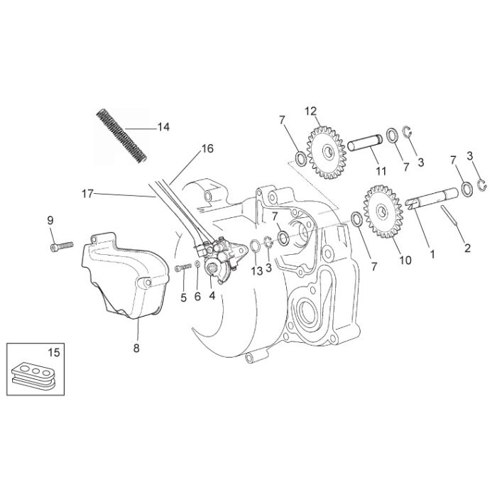 Derbi/Piaggio - Oljepumpe - Aprilia