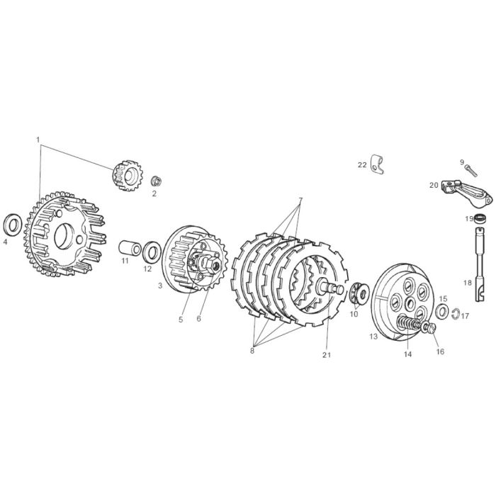 Derbi/Piaggio - Clutch - Rev1