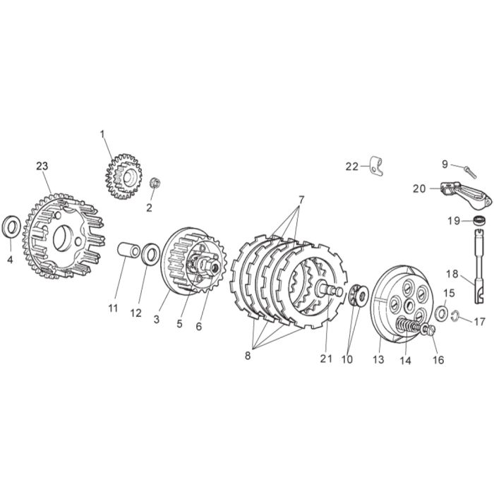 Derbi/Piaggio - Clutch - RS50/GPR50