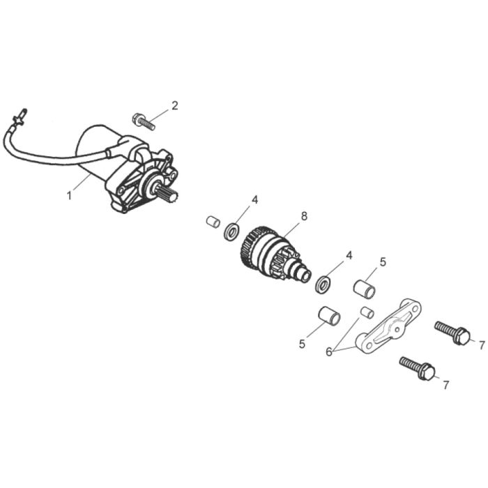 Derbi/Piaggio - Startmotor - RS50/GPR50