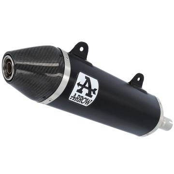 Arrow - Thunder Slip-On - Black/Carb - Aprilia RX125/SX125 (2018-2020)