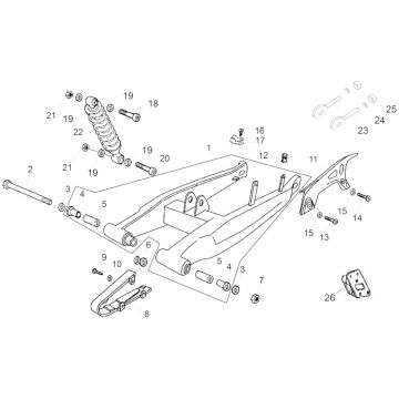 Aprilia - SX 50 14-17 - Svingarm