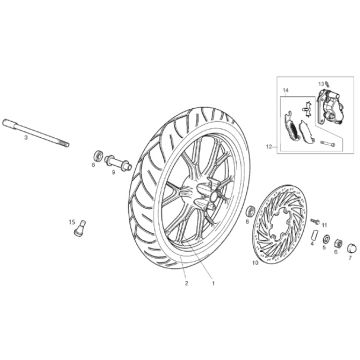 Derbi - DRD/X-Treme50SM 11-13 - Framhjul