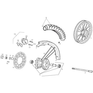 Derbi - DRD/X-Treme50R 11-13 - Framhjul