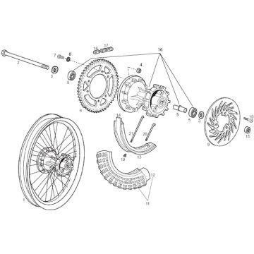 Gilera - RCR 50 11-17 - Bakhjul