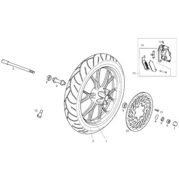 Gilera - SMT 50 Racing 11-13 - Framhjul