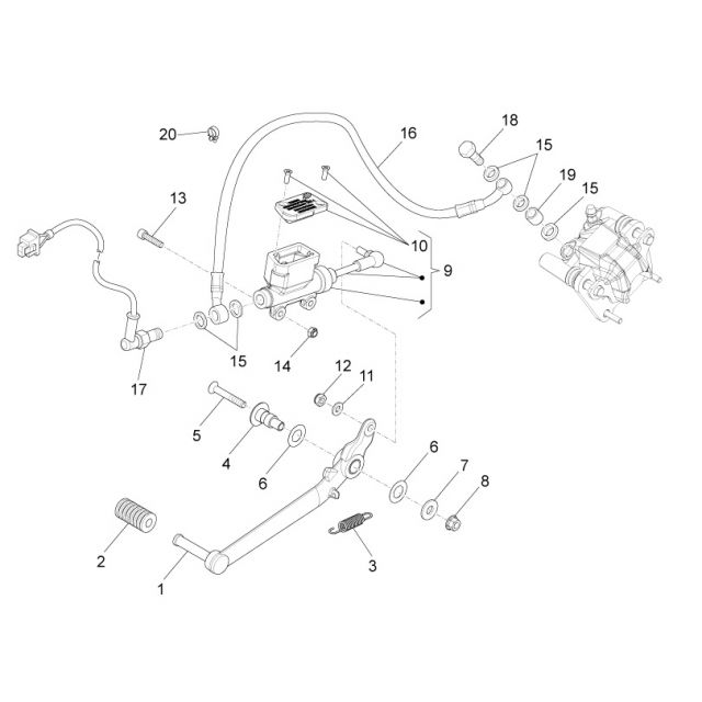Aprilia - RS4 50 - Bremsesylinder bak