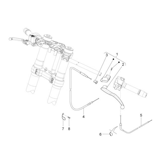 Aprilia - RS4 50 - Clutch hendel